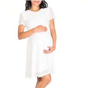 Nom Maternity Georgia Maternity Eyelet Dress
